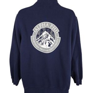 Vintage Alpha Phi Sweatshirt Mens Size Large Y2K Northern Arizona Lumberjacks